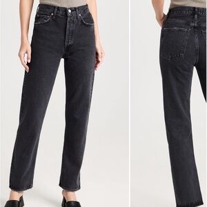 AGOLDE 90’s High Rise Straight in Washed Black (Black Tea) Size 26